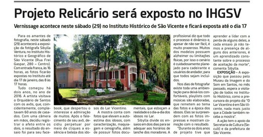 IHGSV - Projeto Relicário Exposição