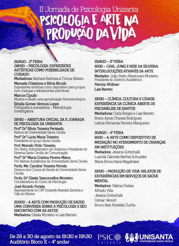 Palestrante - II Jornada da Psicologia Unisanta 